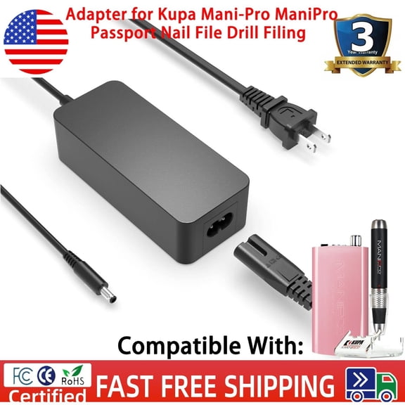 24V AC Adapter Charger for Kupa Mani-Pro ManiPro Passport Nail File Drill Filing