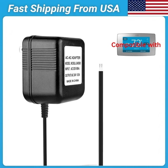 24V AC Adapter Transformer Compatible with Ecobee / Sensi Smart Thermostats C-Wire 26ft
