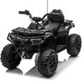 thumbnail image 1 of iRerts 24V Ride on ATV, Powered Ride on Toys Kids 4 Wheeler for Boys Girls Ages 3-6 Gifts, Kids Ride on Car Electric Vehicle with Bluetooth, Music, USB Port, Multi-Color Lights, Black, 1 of 9