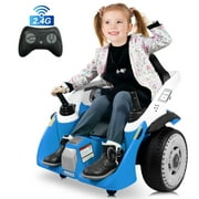 Joyracer 24V Bumper Cars with Remote, 2*100W Electric Ride on Toys for Big Kids, 360° Spin, EVA Wheels, Pink