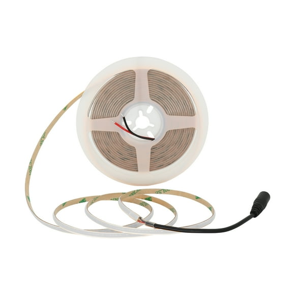 COB LED Strip Light 24V, 400 LEDs/m Ice Blue Flexible LED Ribbon Light, 5mm Slim LED Tape for Accent and Background Lighting