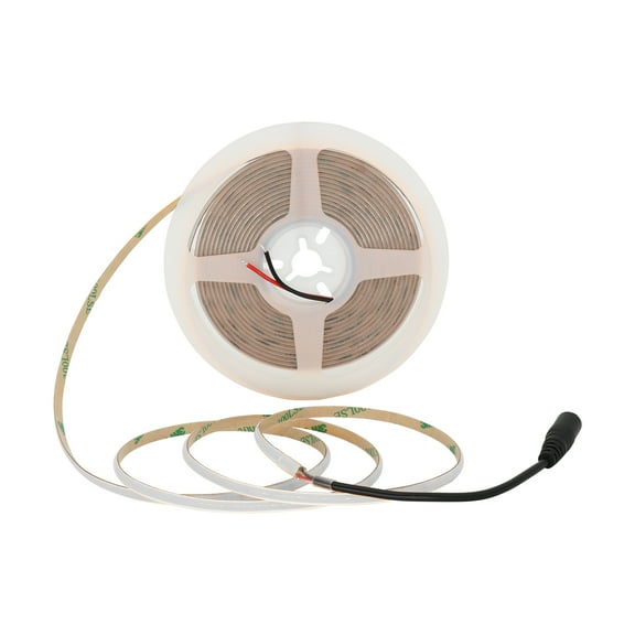 COB LED Strip Light 24V, 400 LEDs/m Ice Blue Flexible LED Ribbon Light, 5mm Slim LED Tape for Accent and Background Lighting