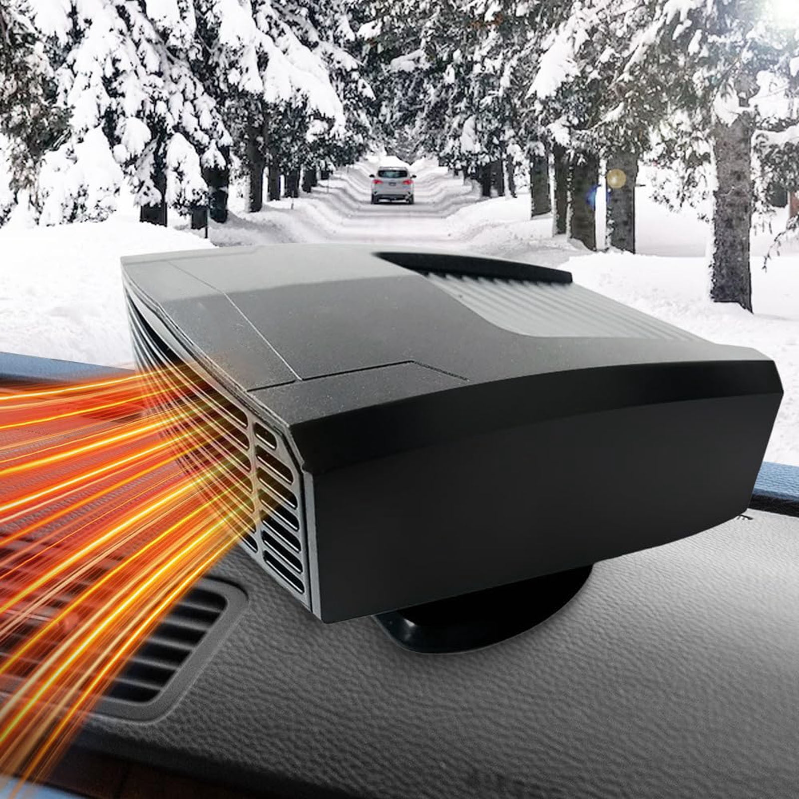 24V Car Heater Defroster, 180W Portable Dashboard Heater Fan for Trucks ...