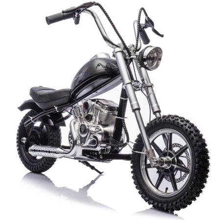 Electric Dirt Bike for Teens 13-16, 36V 350W Ride on Toys for Big Kids, Moto Eléctrica Para Niños Up to 13.6MPH, Infinitely Variable Speed, LED Lighting, Mini Electric Moped (Black)