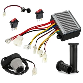 24V Controller & Throttle with Charger Port Handlebar Grips For Razor E200 E300 Electric Scooter MX350 (V33+) dirt electric motocross bike Control Module for E300 (V13+) E200 (V13+) E-Scooter Parts