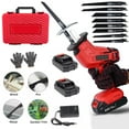 thumbnail image 1 of 24V MAX Cordless Reciprocating Saw with 2 Batteries & Fast Charger, 8 Blades - Lightweight Electric Hand Saw for Wood, Metal, PVC Cutting (Red), 1 of 13