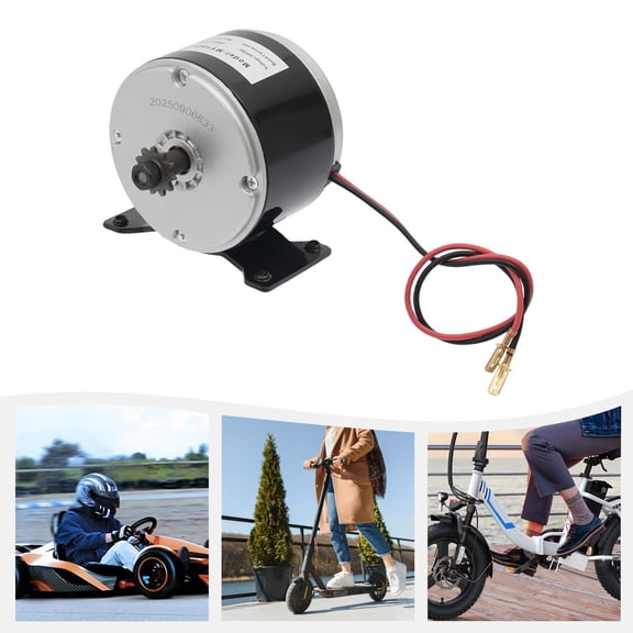 24V DC 250W Electric Motor with Sprocket Teeth, Sprocket Motor, 2550rpm Rated Speed Suitable for Use with Electric Bicycles and Other Small Mechanical Equipment