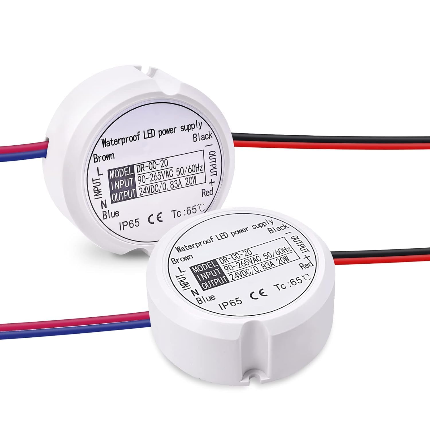 24V DC LED Driver Transformer, 20W IP65 Waterproof 24 Volt Constant