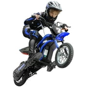 24V Dirt Bike,Neche MX350 Electric Powered Motorcycle,Ride on Dirt Rocket with Shock Absorption Suspension for Kids Age 13+,Blue