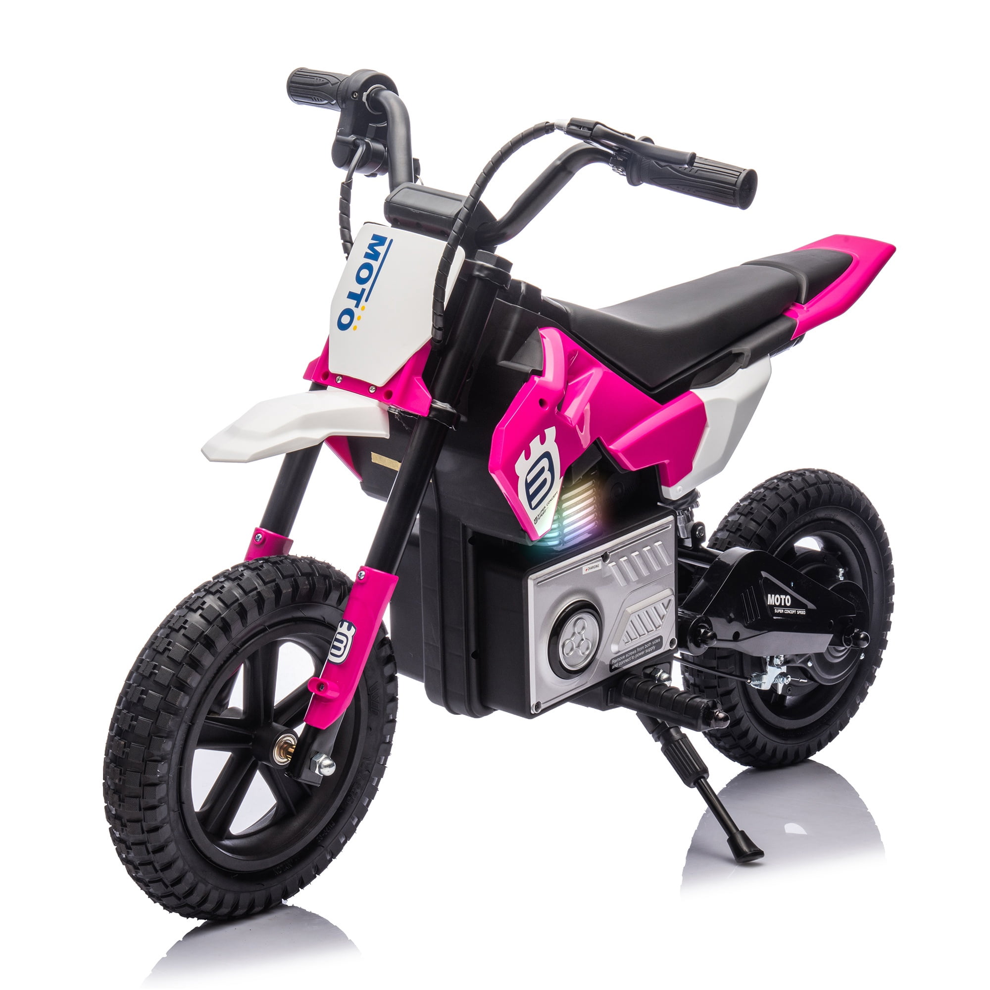 24V Electric Dirt Bike for Kids 5-12, SHINPT Ride On Toys for Kids 5-12, Toddler Motorcycle with 200W Motor, Speeds 3.11-9.32MPH, Electric Toy Motorcycle with Rear Shock Absorber, LED Lamp, Music