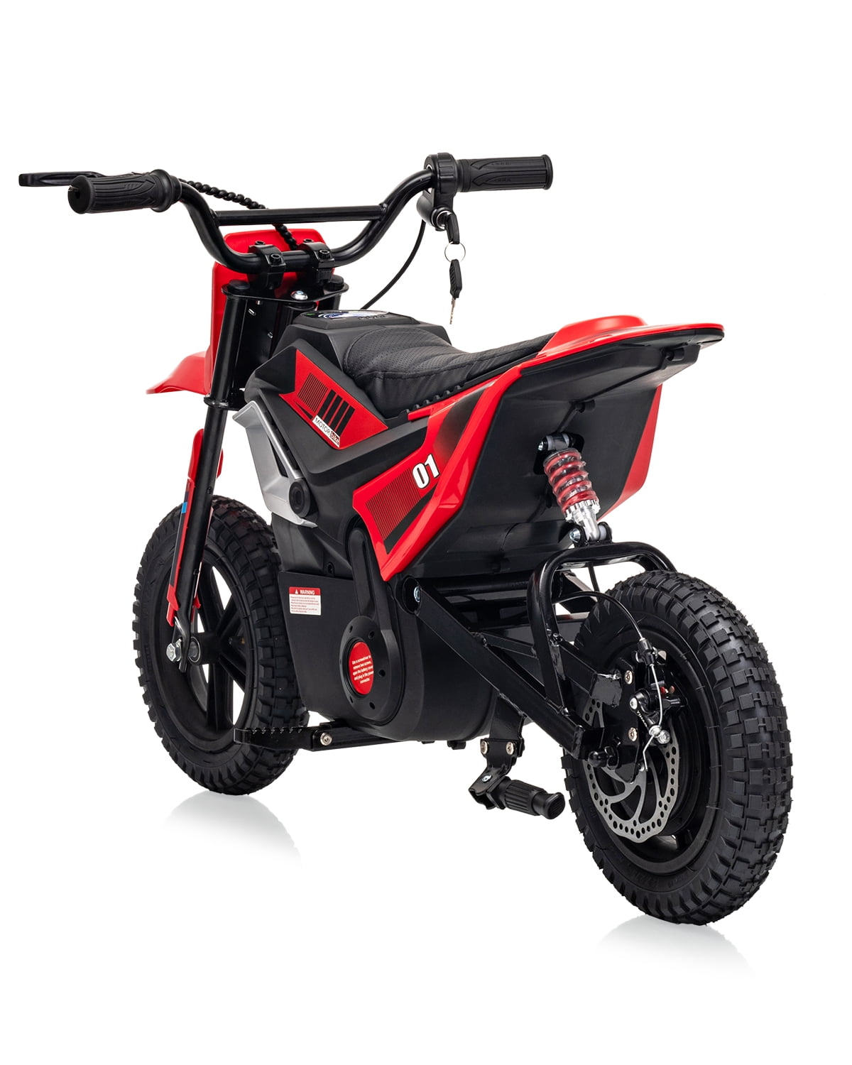 24V Electric Dirt Bike for Teens,350W Brushless Motor, 14 MPH & 35-Mile Range | Hydraulic Brakes & Spring Suspension, 130lbs Load, Off-Road Motorcycle
