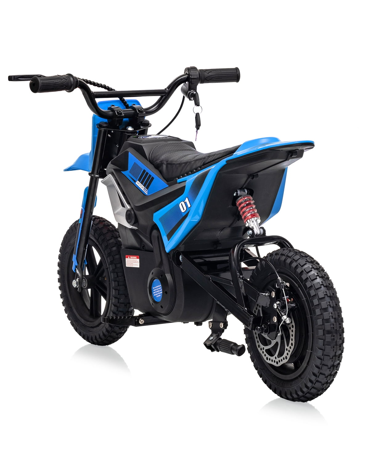 24V Electric Dirt Bike for Teens,350W Brushless Motor, 14 MPH & 35-Mile Range | Hydraulic Brakes & Spring Suspension, 130lbs Load, Off-Road Motorcycle