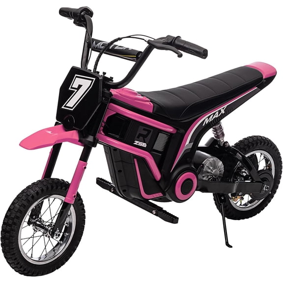 24V Electric Dirt Bike for Kids, 170W Motor, Rear-Wheel Drive, Adjustable Seat, All-Terrain Tires, Safety Features for Ages 8-14
