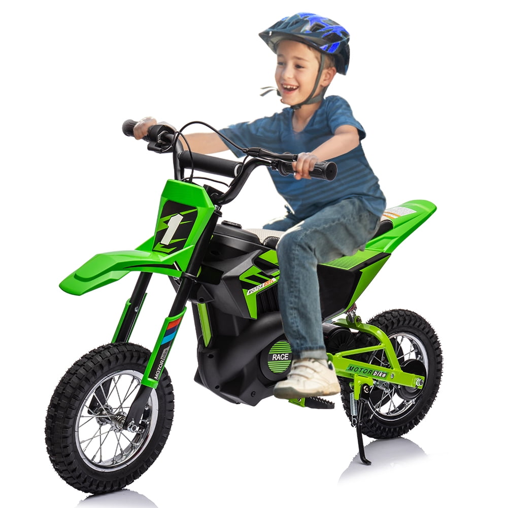 24V Electric Dirt Bike for Kids 8-12 Years, 250W Motor Off-Road Motorcycle with 13.6MPH Speed, Air-Filled Tires & Metal Suspension, 139LB Capacity