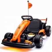 Licensed McLaren Go Kart for Kids Ages 6+, 24V Electric Drift Kart Car Ride on Toys for Big Kids, Crazy Go Cart with Dual 200W Motors, Adjustable Seat, 7.5MPH, LED Lights