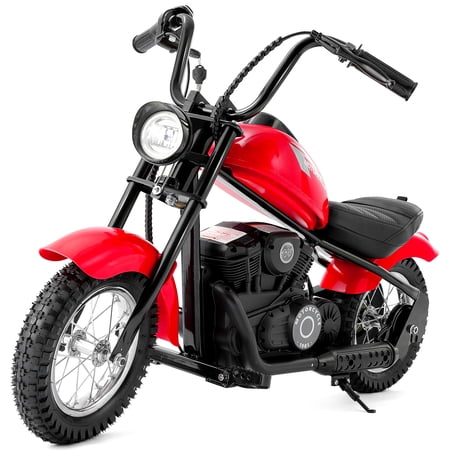 24V Electric Motorcycle, Neche 350W Powered Ride on Dirt Bike,Powered ride on Motorcycle,Key Start, Off-Road Motocross for Kids Teen Age 13+,Red