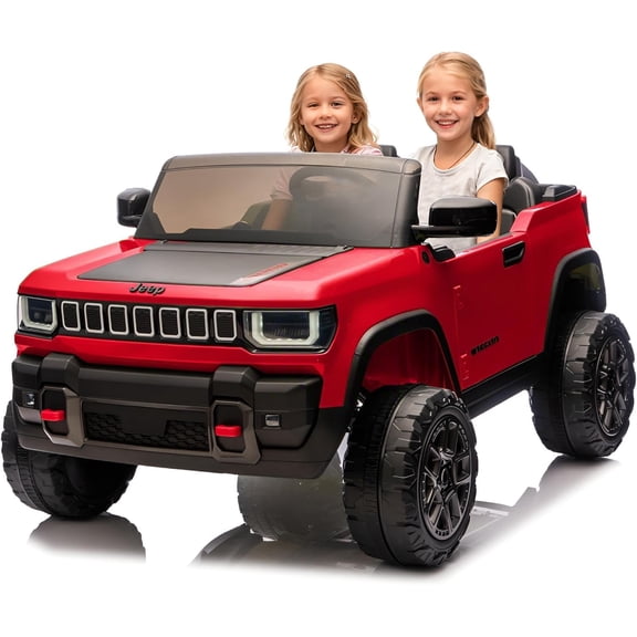 24V Electric Ride-On Car for Kids Ages 3-8 – Battery Powered Toy Vehicle with Parental Remote, 3 Speeds, LED Lights, Wireless Connection Music, Gradual Start
