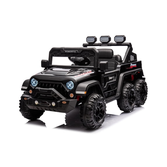 24V Electric Vehicle Battery Powered 6 EVA Wheels with Remote Control, 3 Adjustable Speeds