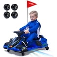 thumbnail image 1 of 24V Electric Wiggle Car, NEORIVER 360° Rotating Ride on Drift Car – 180W Brushless Motor, High/Low Speed 3-8 mph, Lights, Music, Bluetooth, USB, Replacement Wheels, Go Cart Toy for Kids, 1 of 10