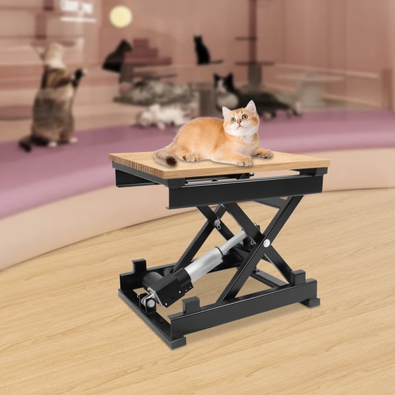 YUQXICC 24V Free Standing Black Electric Scissor Lift Table 16.14in Adjustable Height Lift Table with Premium Hydraulic Pump