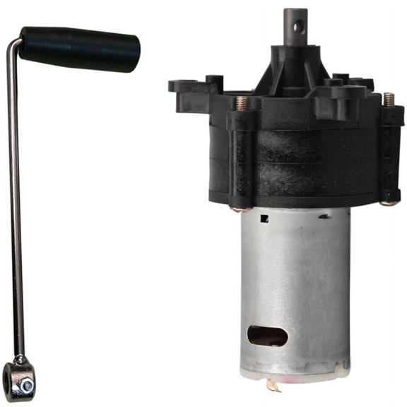 24V Generator Miniature Hand Crank Emergency Wind Turbine Generator Motor,1 * generator 1 * hand tool,silver