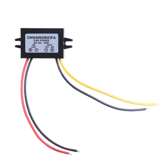 24V to 12V 5A 60W Voltages Regulator Power Adapter Module for Car Auditory Systems and Monitoring Equipment