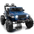 thumbnail image 1 of iYofe Jeep Wrangler Rubicon 24V 2 Seater Truck, Powered Ride on Car Toy with Remote Control&Bluetooth, 4 Wheeler for Kids Toddoler Ages 3-8, Blue, 1 of 10