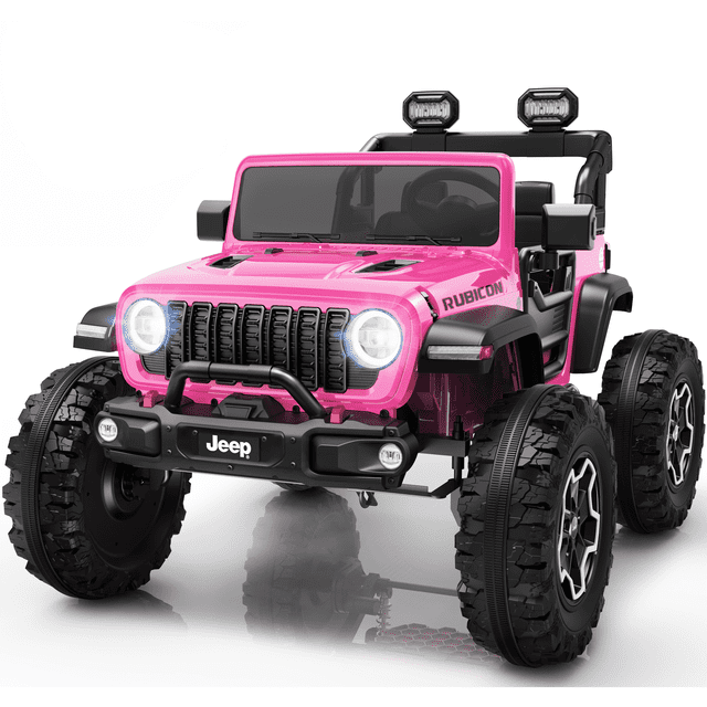 24V Jeep Wrangler Rubicon Ride On Car 2 Seaters for Big Kids, Powered ...