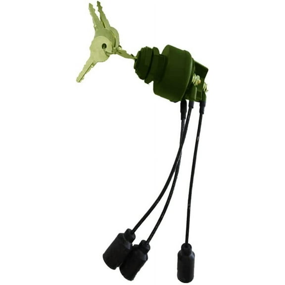 24V Keyed Ignition Switch- Green- fits Military Humvee M998 M151 Jeep, Key Starter