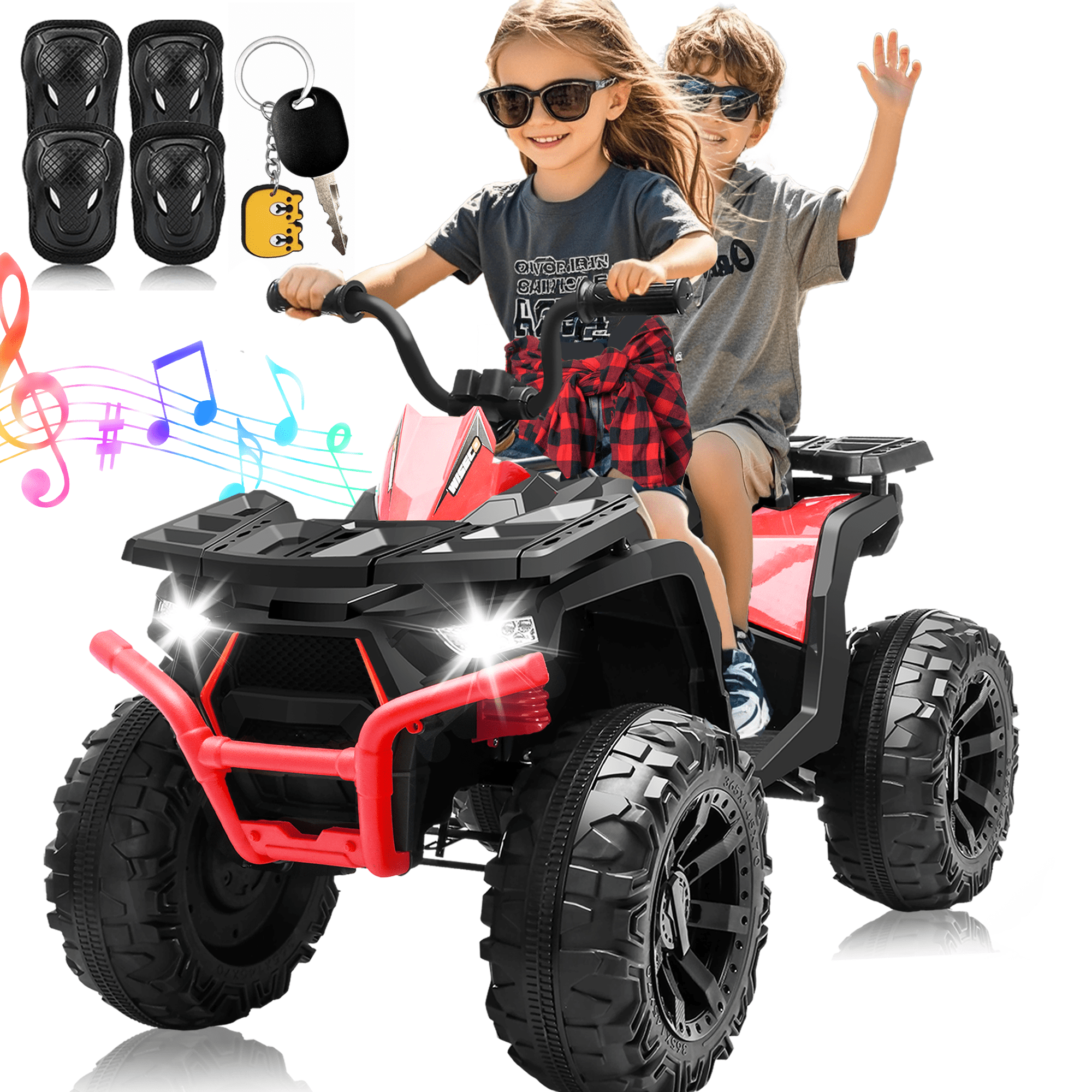 24V Kids ATV 4 Wheeler, 2 Seater Ride on Toy for Big Kids with 400W ...
