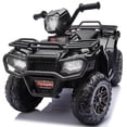 thumbnail image 1 of 24V Kids Ride On ATV Toy, Electric 4 Wheeler Ride on Car for Toddlers Ages 2-4, Dual 55W Motors, 3.11 MPH Max Speed, Bluetooth Music, LED Lights, Spring Suspension, Storage Racks, Black, 1 of 8