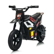 24V Kids Electric Dirt Bike - 350w Kids Motorcycle, 13.67 Mph Max Speed Electric Bike for Kid, Rear Wheel Suspension, 12 Miles Range, Twist Grip Throttle, Rubber Tire
