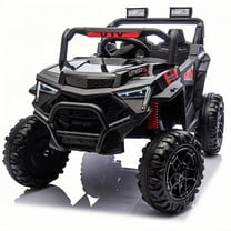 24V Kids Electric Ride on Cars Toy, 400W Power Ride on UTV Toy With Remote Control, Music, Bluetooth, Four Wheel Suspension, LED Lights, Portable Handle, Electric Car for Boys Girls 3 
