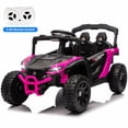 thumbnail image 1 of 24V Kids Powered Ride On UTV, Electric Ride On Car for Kids Ages 3-5 with Remote, Bluetooth, LED Lights, 4-Wheel Suspension, Pink, 1 of 7