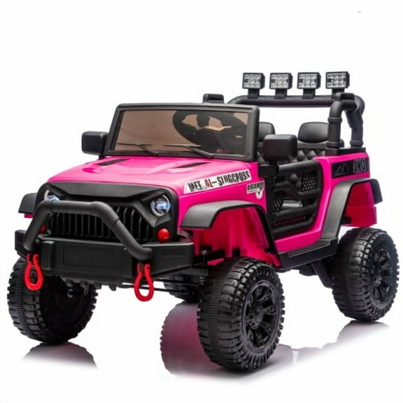 24V Kids Ride On Car 400W Motor,Four Wheel Suspension,Adjustable speed,USB,MP3,Music,Bluetooth,Large display screen,Power Display,Portable handle,Safety Belt