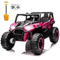 thumbnail image 1 of Yexmas 24V Kids Ride on Car Truck,2 Seater Kids Electric Car with Remote Control,4WD Toddler Ride on Car with 110lb Weight Capacity,Light Pink, 1 of 10
