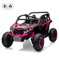 thumbnail image 1 of 24V Kids Ride on Car with Parent Remote Control, 2-Seater Electric UTV Truck for Children, 4x200W Powerful Motor, All-Terrain Big Wheels, Soft Start, LED Lights & Music (Rose Red), 1 of 6