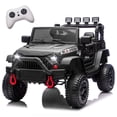 thumbnail image 1 of 24V Kids Ride On Car with Remote Control, 400W Power Motors, 4 Wheels Suspension Toy Car for Kids, Bluetooth, USB, Music, LED Lights, Power Display, Electric Car for Kids Ages 3+, Black, 1 of 7