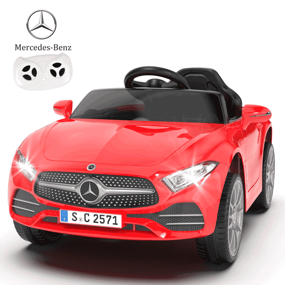 Xuanlur 12V Power Ride on Toys for Toddlers, Licensed Mercedes-Benz Ride on Cars for Kids, Kid Electric Car, Aged 1-4Y, Red