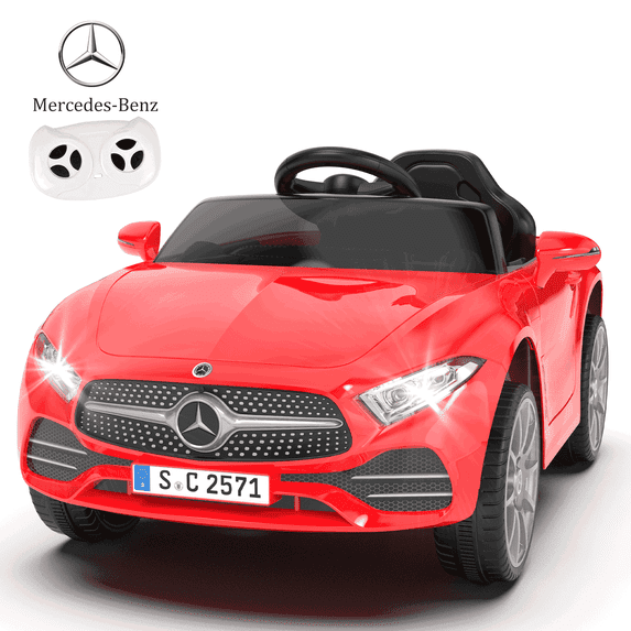 Xuanlur 12V Power Ride on Toys for Toddlers, Licensed Mercedes-Benz Ride on Cars for Kids, Kid Electric Car, Aged 1-4Y, Red
