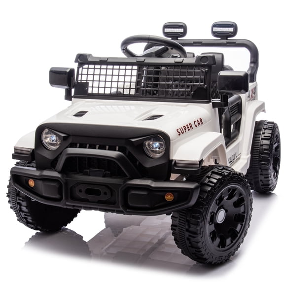 24V Kids Ride on Car W/Parents Control,Four-wheel suspension,2WD,Power display,Bluetooth,MP3,Music,LED headlight,Provide a speed of 1.86-3.11MPH For Kids Around 3 years old.