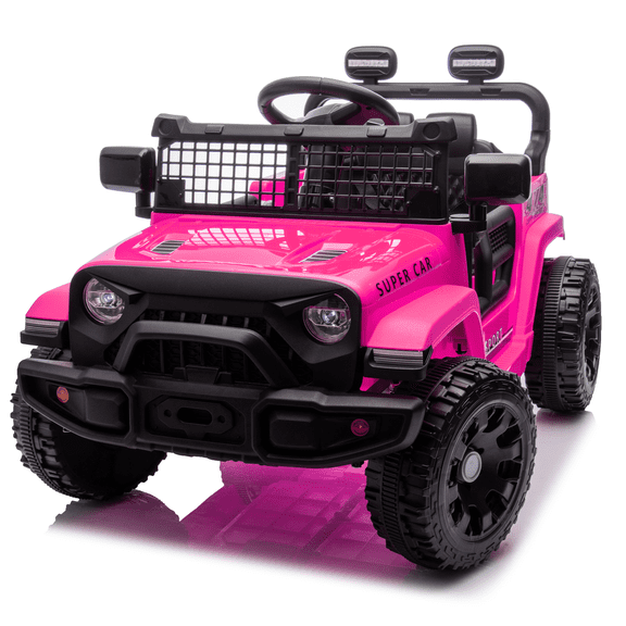 24V Kids Ride on Car W/Parents Control,Four-wheel suspension,2WD,Power display,Bluetooth,MP3,Music,LED headlight,Provide a speed of 1.86-3.11MPH For Kids Around 3 years old.