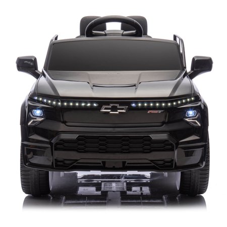 24V Kids Ride on Car W/Parents Control,Licensed Chevrolet Silverado,Four-wheel suspension,LED Lights,Bluetooth,music,USB,MP3,Power display,speeds 2.49-3.73MPH For kids aged 2-5.