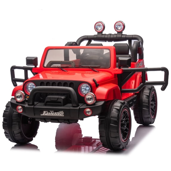 24V Kids Ride On Electric Car W/Parents Control,Seat width 20in,2WD,Rear suspension,Trunk storage,Portable pull rod,Light&Searchlight,Bluetooth,USB,Provide a speed of 2.5-4MPH for Kids Aged 3-8