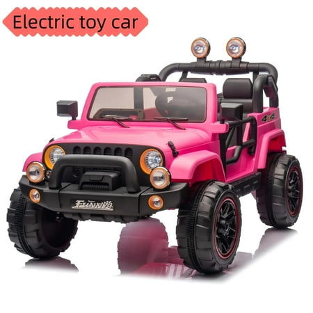 24V Kids Ride On Electric Car W/Parents Control,Seat width 20in,2WD,Rear suspension,Trunk storage,Portable pull rod,Light&Searchlight,Bluetooth,USB,Provide a speed of 2.5-4MPH for Kids Aged 3-8.