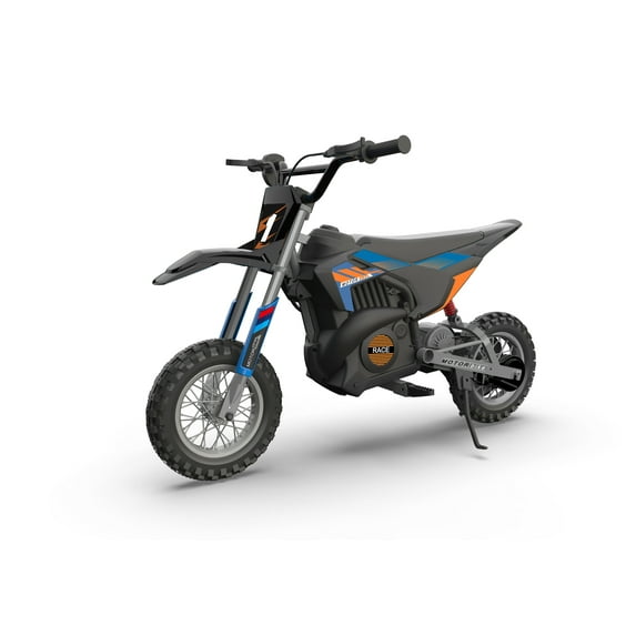 24V Kids Ride on Electric Off-Road Motorcycle, 250W Motor 13.6MPH Fast Speed Dirt Bike Motocross, Leather Seat, Twist Grip Throttle, Metal Suspension, Air-Filled Tires, for Teens Age 8+