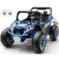 thumbnail image 1 of 24V Kids Ride On Car UTV,Remote Control Ride on Toys  Electric Car for for Ages 3-8,LED Lights, Spring Suspension, 3 Speeds, Music, Blue, 1 of 9