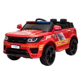 RJV Kids Ride-on Fire Truck with Parent Remote, Flashing Lights, Siren ...