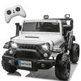 thumbnail image 1 of Xuanlur 24V Ride on Toys for Big Kids, 2 Seater Electric Vehicle with Remote Control, 400W Motor, Electric Ride On Truck wtih 20in Wide Seat, 3 Speeds, Lights, Bluetooth, Capacity 110 lb, White, 1 of 10
