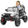thumbnail image 1 of Electric Car for Kids 2 Seater, 24V Kids Ride on Toys with Remote Control, Ride on Car for Toddler with USB/Music/Bluetooth, Battery Powered 4-wheeler Car for Kid Aged 3+, White, 1 of 9